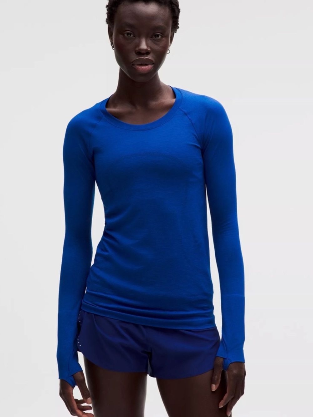 Lululemon Swiftly Tech Long Sleeve 2.0 Hip Length Cobalt Blue, size 10